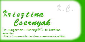 krisztina csernyak business card